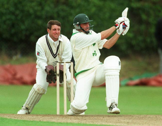 Batting against Middlesex in the Benson & Hedges Cup match at Clontarf