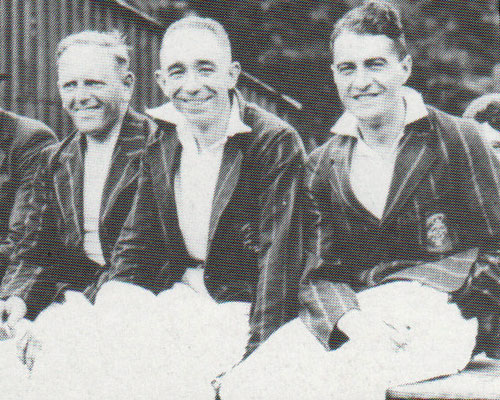Three of Woodvale's finest - Bob Harrison, Billy McCleery and Charlie Billingsley