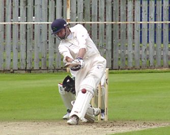 Ireland's Kyle McCallan strikes the ball through midwicket (©CricketEurope)
