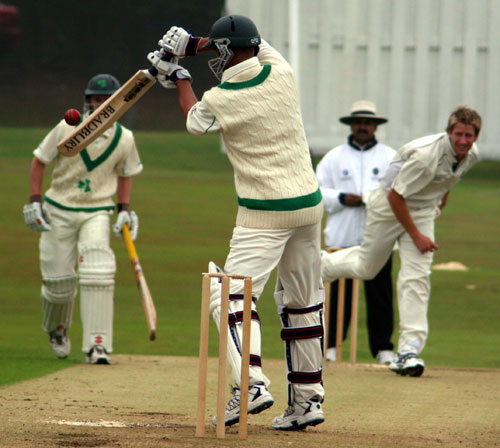 Andre Botha plays and misses (©CricketEurope)