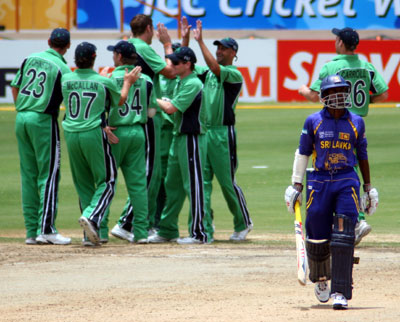 Boyd Rankin gets a wicket (©CricketEurope)