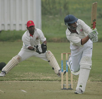 John Vujnovich batting against Spain in 2007