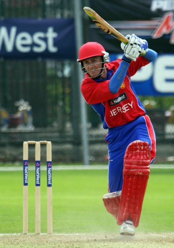 Matthew Hague batting for Jersey against USA in Pepsi ICC World Cricket League Division 5