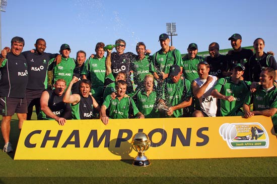 Ireland - winners of the 2009 WCQ Trophy (©CricketEurope)