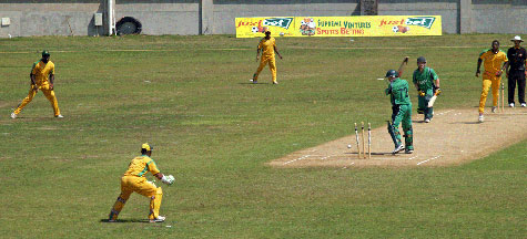 Niall O'Brien is bowled (©Stu Daultrey)