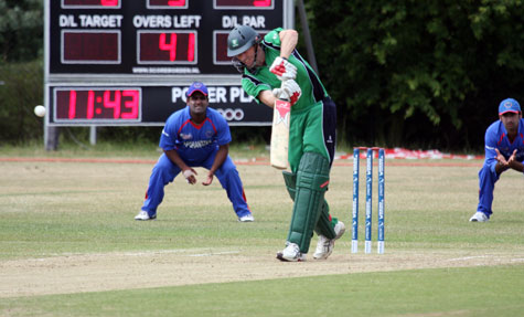 Alex Cusack gets a leading edge and is dismissed (©CricketEurope)