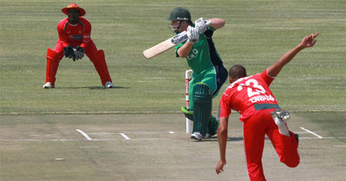 Cut by Paul Stirling (©Zimbabwe Cricket)