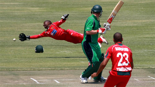 Inside edge by John Mooney (©Zimbabwe Cricket)