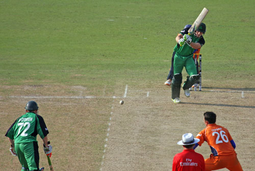 On driven by Ed Joyce (©CricketEurope)