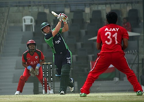 Ajay hit for six by Gary Wilson (©CricketEurope)