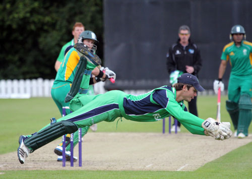 Athletic take by Rory McCann (©CricketEurope)