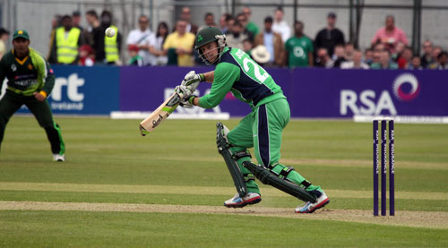 Guided away by Ed Joyce (©CricketEurope)