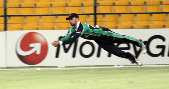 Sprawling effort by James Shannon (©CricketEurope)