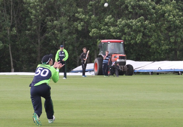 Dockrell judges a diving catch (©CricketEurope)