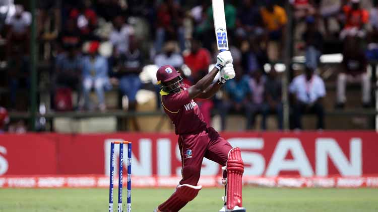 Six hit for Powell (©ICC/Getty Images)