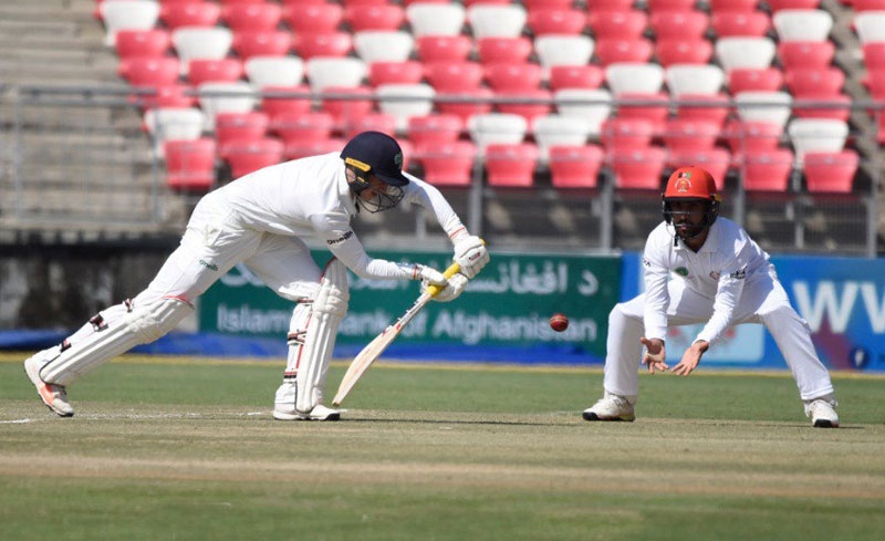 Day 1: James McCollum in his Test debut innings (©ACB/Cricket Ireland)