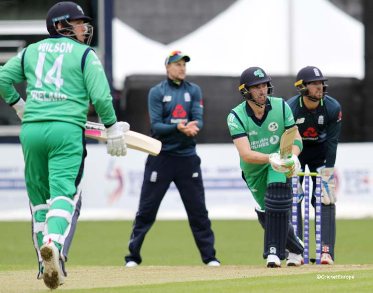 Andy Balbirnie into the leg side (©CricketEurope)