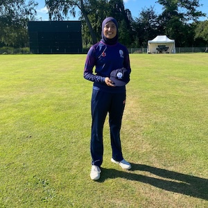 Abtaha Maqsood receives her 100th Scotland cap