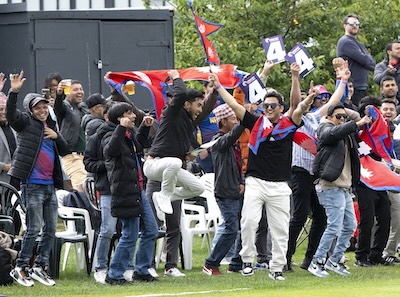 Nepal fans celebrating