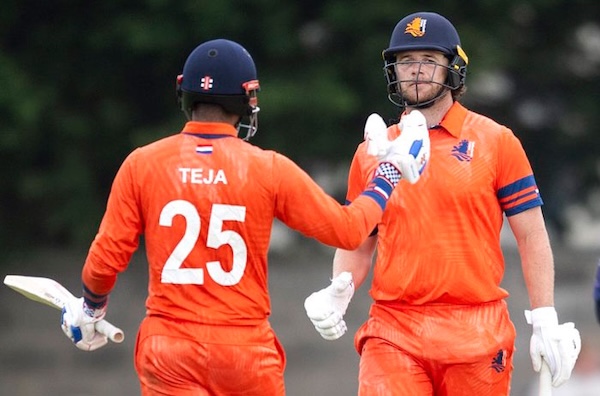 Max O'Dowd and Teja Nidamanuru during the Dutch run chase
