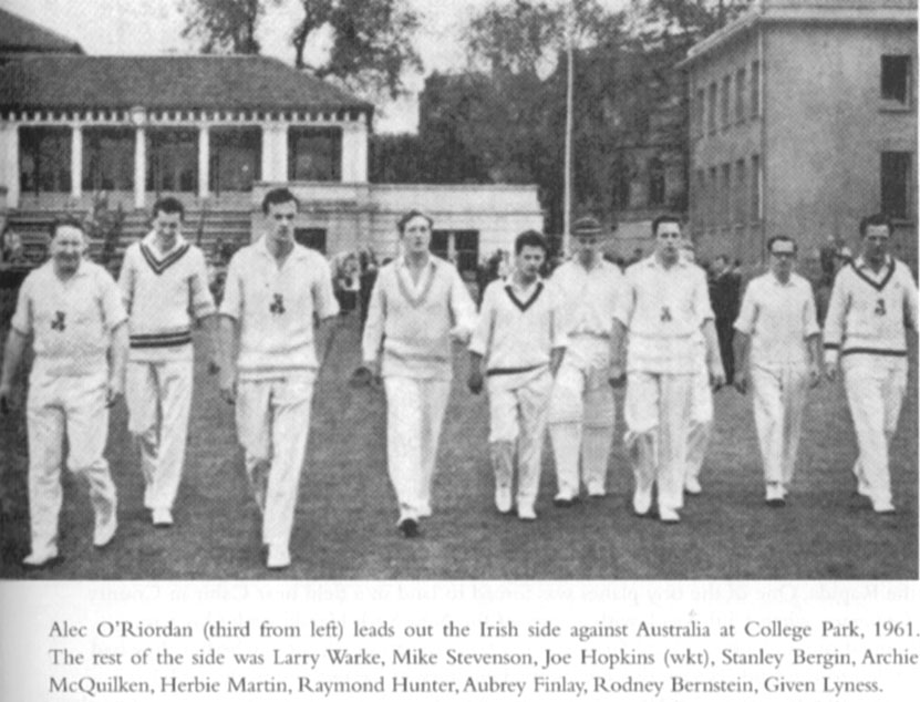 Ireland taking the field against Australia at College Park in 1961