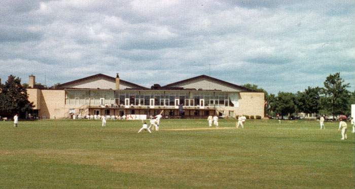 During the match at the Toronto Cricket, Skating and Curling Club