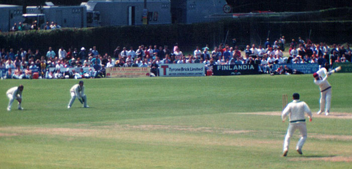 View from the pavilion during the West Indies innings (©Clarence Hiles)