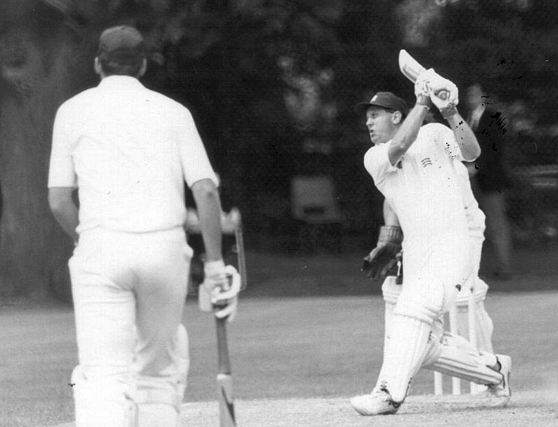 Keith Brown hits out for Middlesex (©Clarence HIles)