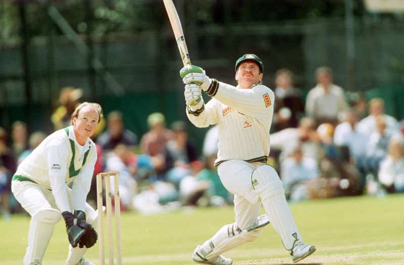 A huge hit from Allan Border (©INPHO)
