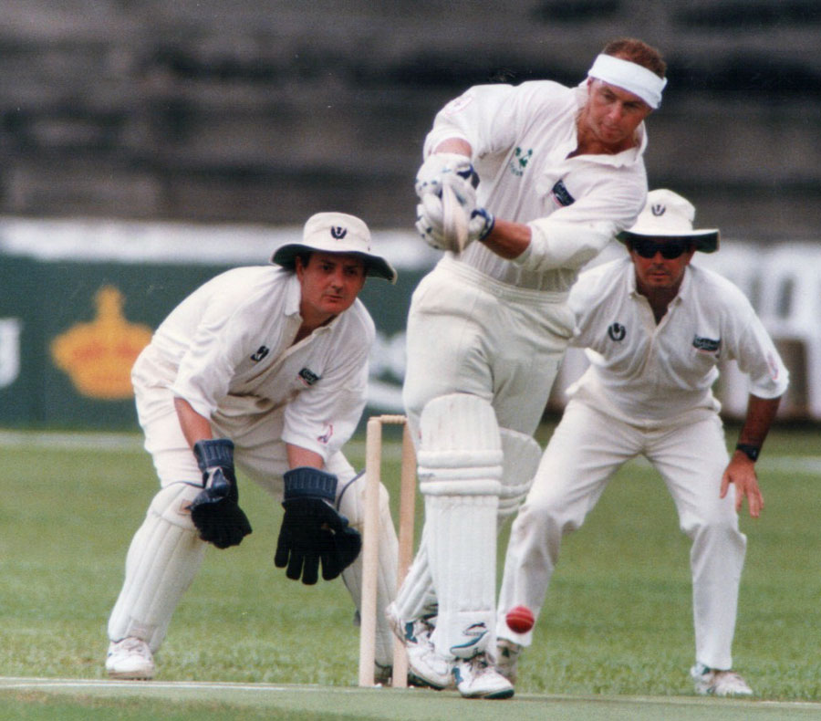 1997 ICC Trophy, Ireland v Scotland: Ireland opener Decker Curry (©CricketEurope)