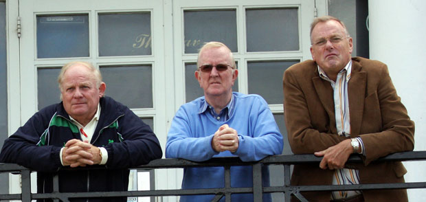 Ray Daly (left) with Tom Prior and David Williams at an interpro game