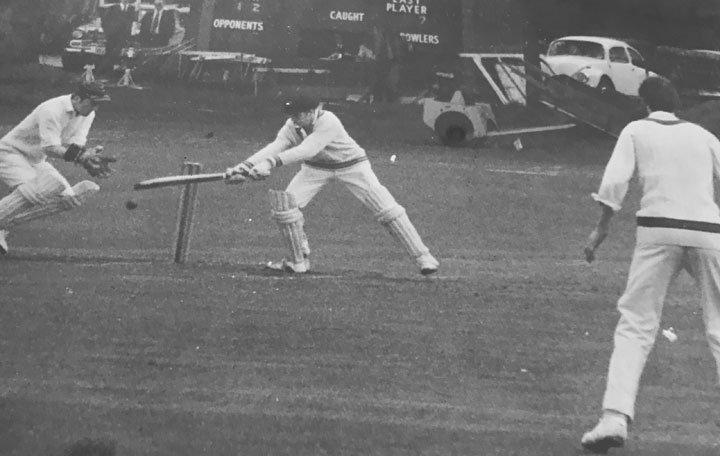 Chris Harte batting for Trinity in 1970