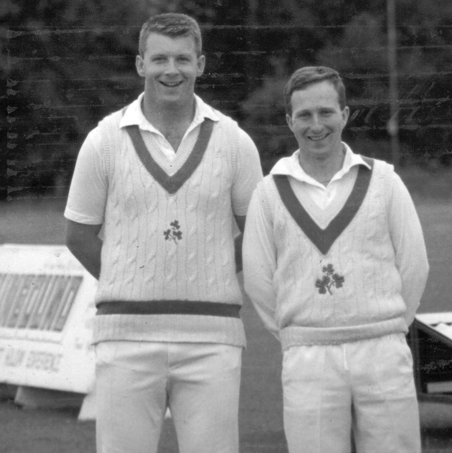 Left, with fellow North West international Allan Rutherford in 1989
