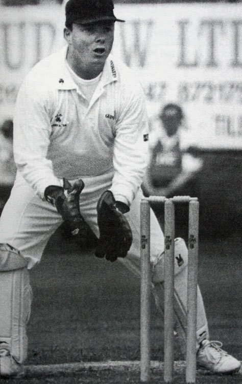 1994 Ireland v New Zealand: Irish wicketkeeper Brian Millar (©Ulster Cricketer)