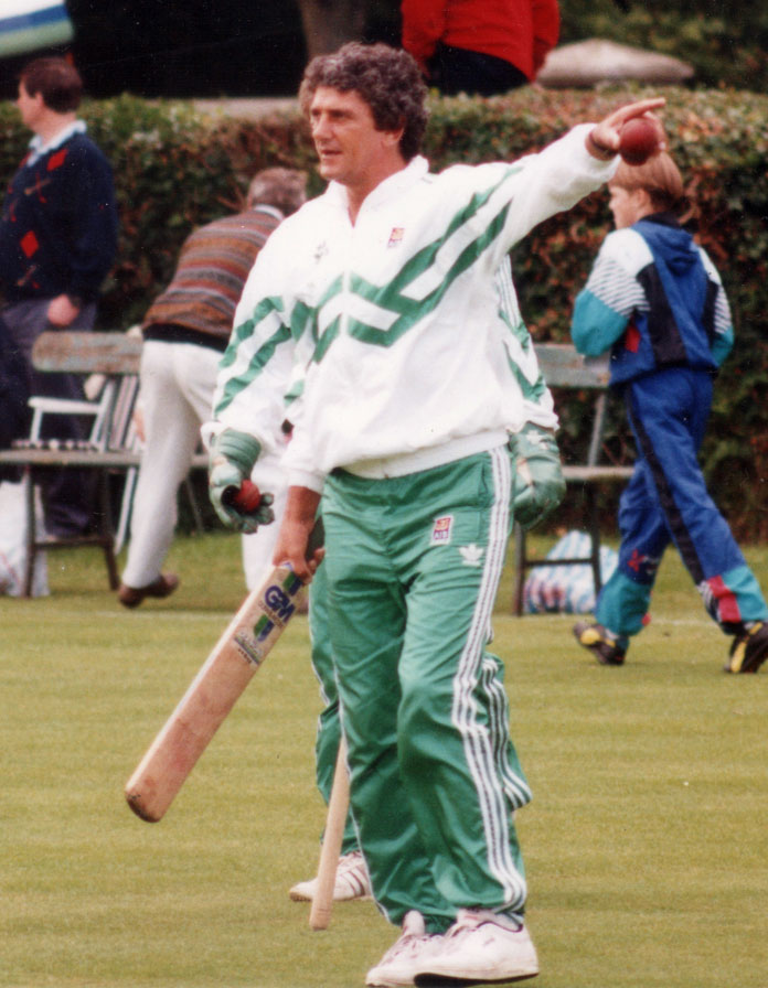 The Ireland team manager preparing his side at Downpatrick (©Ulster Cricketer)