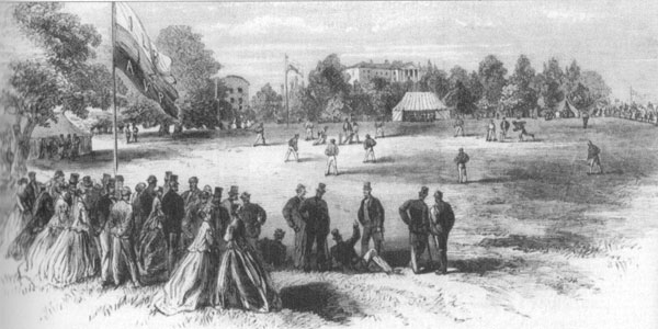 A view of the Vice Regal ground during the match