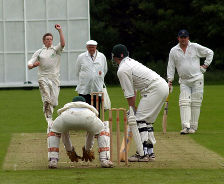 2005 Ireland Under 19 v MCC: Gavin McKenna bowling. (©CricketEurope)
