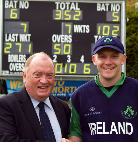 2005 Ireland v MCC: Peter Gillespie with Joe Doherty (©CricketEurope)